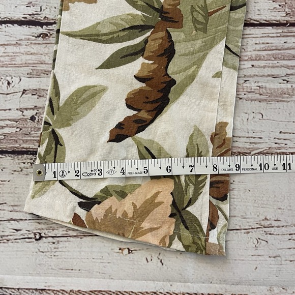 Zulu & Zephyr The Dusk Leaf 100% Linen Cropped Pants‎ Size Small Summer Floral - Picture 5 of 11